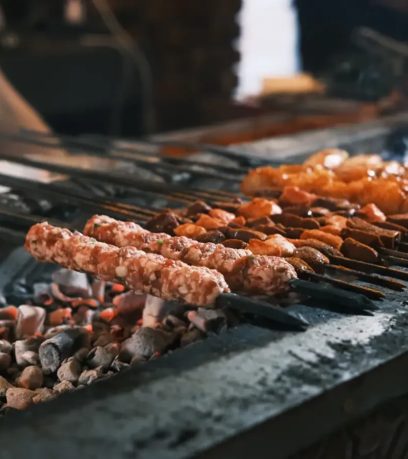 Brochettes sur le grill